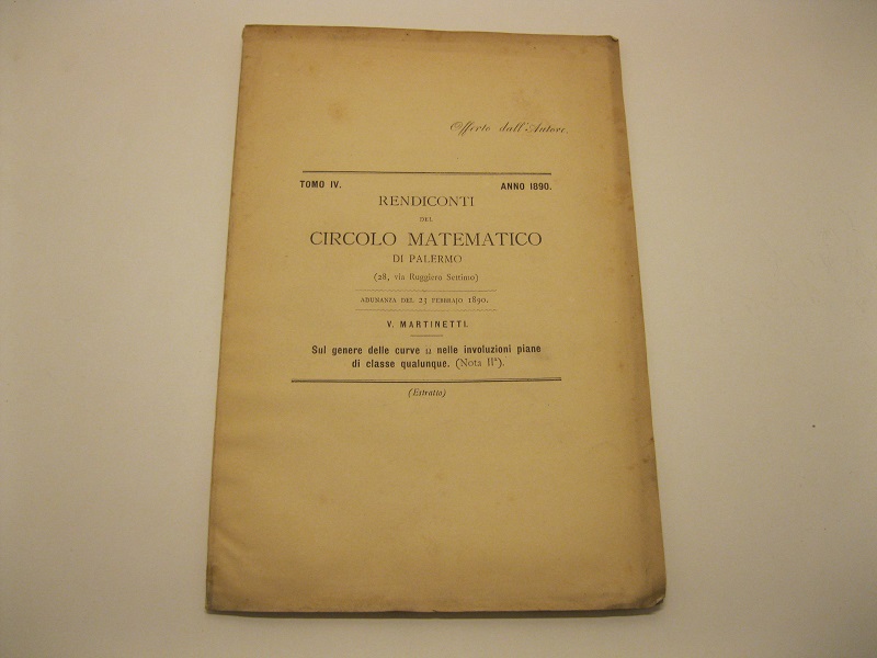 Sul genere delle curve omega nelle invenzioni piane di classe qualunque (nota II). Estratto